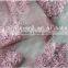 Fashion Pink Floral Embroidered Guipure Lace Fabric 2016 Cord Lace with Stones