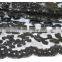 New design round eye net fabric with embroidery sequin, black sequin flower tulle fabric for wedding dress