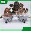 pet accessories anti slip stainless steel holder double cat dog pet feeder water food bowl