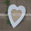 White heart shaped art mind wooden wedding photo frame