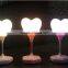 2017 new Rechargeable usb 1500mah romantic love heart shape led night light