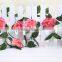 plastic artificial rose flowers vine/garland