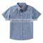 2T-16Y Wholesale Western Kid Boys Short Sleeve Denim Shirt Manufacture