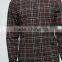 Custom New Design Long Sleeve Mens Pre-Shrunk 100% Cotton Longline Grid Check Print Comfort Fit Casual Shirts