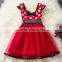 Flower children baby dress polka dot sleeveless latest party wear flower girl dresses for 1-7