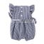 Newborn Baby Girls Romper Kids Grid Seersucker Baby Bubble Rompers