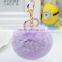 Myfur New Arrival Hotsale Colorful Pom Poms 8cm Rabbit Fur Ball Keychain