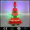 orange High Vis reflective led light traffic cone