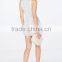 2016 ladies polka dot v neckline cut out romper in white