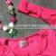 St.Patrick design 2016 girls Summer dress hot pink love long sleeves girls cute party dress with matching accessories
