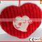 High Quality PV plush material heart shaped pillow with "love" embroidery