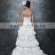 A-Line Straight Neck Strapless Ruffle Wedding Dress Bridal gown AS28702