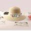 Bohemia Sunshade Straw Hat Handwork Beach Cap Shell a String Of Beads Sunbonnet