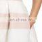 New Fashion Stripe Ball Long Maxi Skirt with Side-seam Pockets