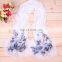 custom printing white chiffon beautiful scarf