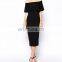CHEFON Ruffle top midi bodycon dresses