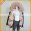 Jsfur Wholesale Women Winter Fur Clothes Black Parka
