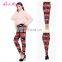 no moq wholesale women flower polyster spandex plus size leggings print