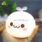 cartoon cute bedside night light, silicone small night light ,7 color change led night light for baby