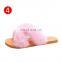 new plush winter slipper women cross band fur sandals ladies mixed color furry home sliders shoes woman fur flip flops