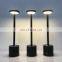 Customed wholesale mental indoor LED Table Bar Lamp Decorative cordless usb Rechargeable Restaurant Hotel Dinner Lamp