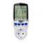 EU Standard Smart Home Plug Socket Power Meter Energy Voltage Amps Electricity Usage Watt Monitor