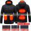 Hot sale Men's Usb Rechargeable Electrical heating jacket custom brand plus size down jacket bubble coat winter coat for men