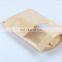 leak proof biodegradable custom logo printed brown kraft paper bags self standing food pouch aluminized