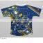 Custom 100%polyester men's sublimation blank T shirt witn number and name blue