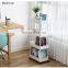 ABS Plastic 3-tier Kitchen Storage Rack Large Capacity Storage Basket Storage Holder with Pulley