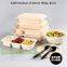corn starch plastic round food tray food tray with lid Biodegradable Plastic Meal Prep Tray bio disposable corn starch