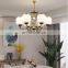 European Hanging Lamp Ceiling Crystal Chandelier Pendant LED Light For Living Room