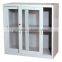(DL-GC2)Metal Bookcase with Glass Sliding Doors/ Sliding Glass Door Filing Cabinet/Steel Lockable Files Cabinet with Glass Door