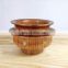 Amazon Hot Selling Wholesale Eco Friendly Custom Logo Cooking Bowl Dough Bowl Kitchen Acacia Wooden Salad Bowl