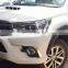 MAICTOP car exterior parts headlight trim for Hilux revo 2016 chrome head light cover