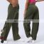 Fashion Quick Dry Sports Pants Custom Women's Clothings Loose Straight Trousers Casual High Waist Cargo Pant Women Pants