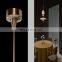 Modern luxury home hotel decoration living room brass glass linear pendant lamp brass glass shade chandelier