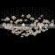 Customized Hotel Engineering Project Chandeliers Mushroom White Crystal Hanging Pendant Lamp Flower Ceiling Glass Chandeliers