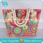 Custom Flower Printing Canvas Beach Bag/Canvas Tote Bag Rope Handle