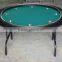 52 inch round poker table with iron legs and steel cup holders