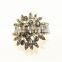 Multi crystal stone elastic girl jewelry flower shaped ring