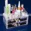 modern fashional pure acrylic makeup organizer/acrylic cosmetic organizer with drawer