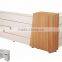 Beauty salon furniture white front reception desk wood shop counter design (SZ-RTB033)