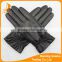 Women's and Girl leather gloves whole palm touch screen leather gloves fold elastic of the cuff