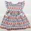 2016 hot sale boutique pumpkin pattern dress cap sleeves girl dress baby pearl dress                        
                                                Quality Choice