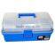 LAOA 14.5 red color Inch transparent plastic tool box with drawer