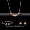 Women's 18k Gold Plated Austrian Crystal Enamel Flower Pendant Necklace Stud Earrings Jewelry Sets