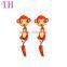 new style anallergic polyresin lion shape korean drop earrings jewellery for girls