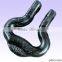 Shackle type connector units for mining round link chain