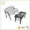 Steel garden bistro set with cushion patio steel bistro chair set with coffee table                        
                                                Quality Choice